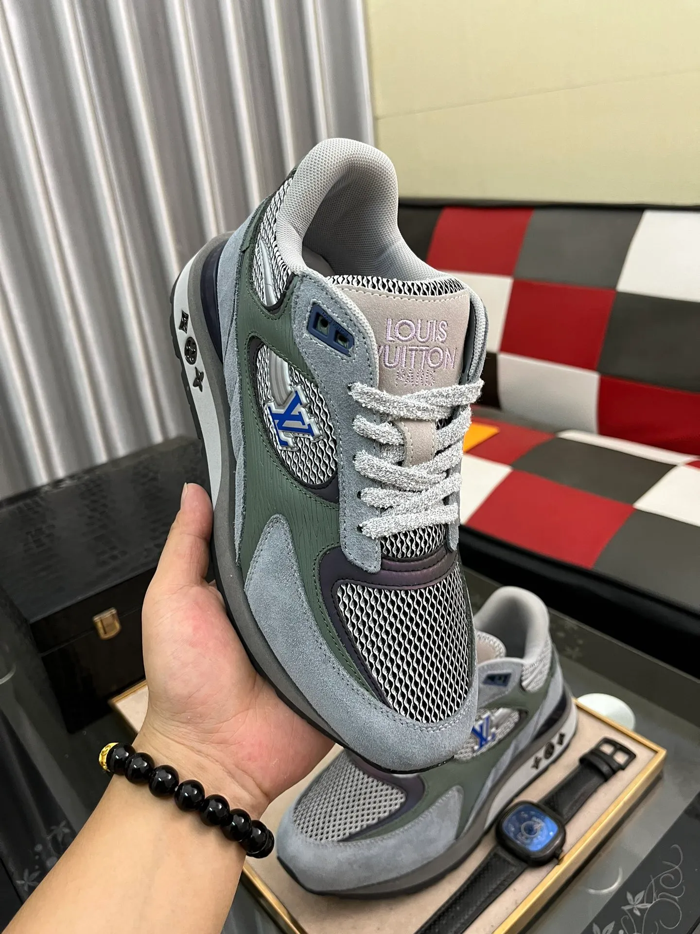 Men's Men's Shoes 💰660⌚️⌚️【LOUIS VUITTON) New 🍀LV Louis Vuitton*——LV classic dad shoes trendy shoes! Made of imported original soft calf leather, imported fly woven lining. Original wear-resistant rubber outsole! High quality products! Code number: 38-44